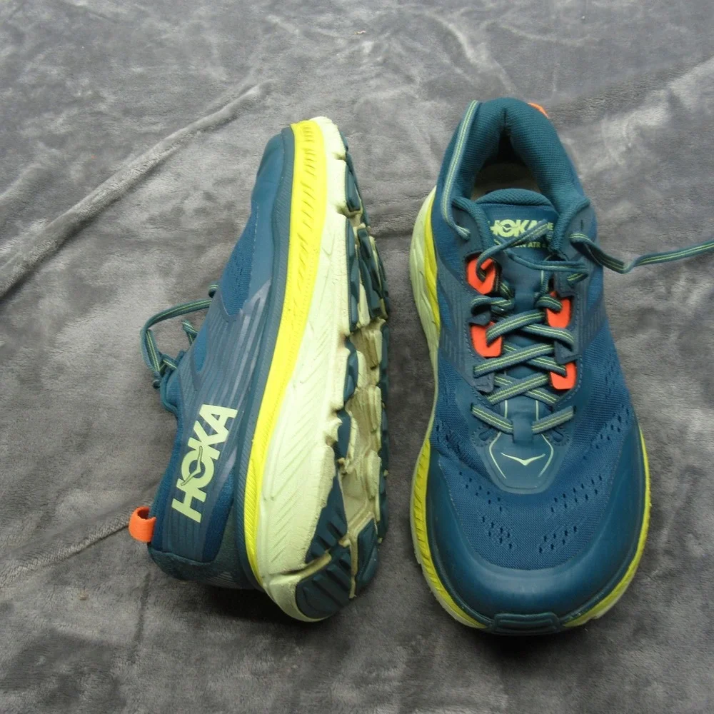 Hoka Running Shoes Men 11 Sea Blue Stinson ATR 6 Trail Lightweight Athletic
